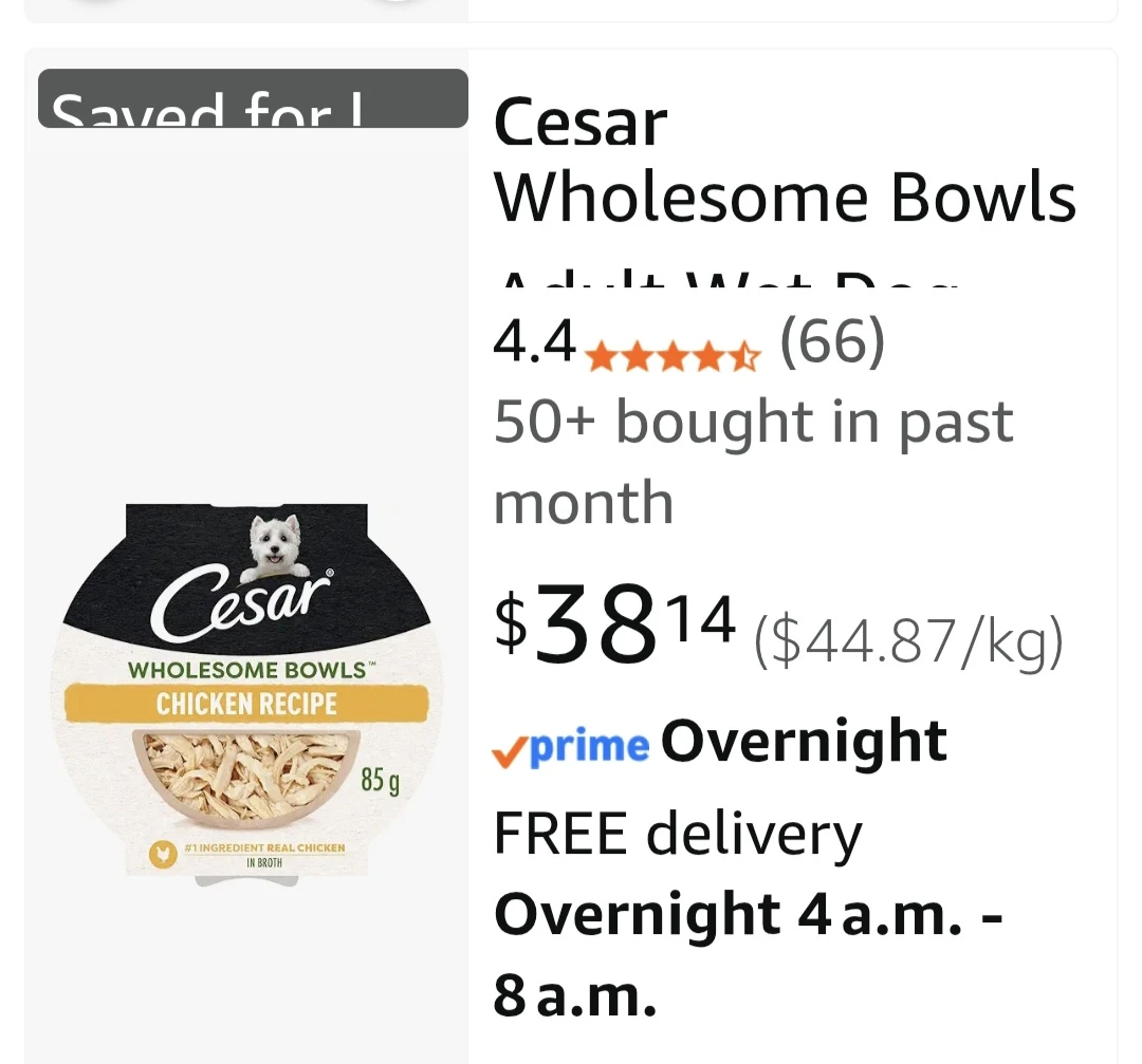 Cesar Wholesome Bowls Adult Wet Chicken Flavour, 85g (10 Pack) - photo 2