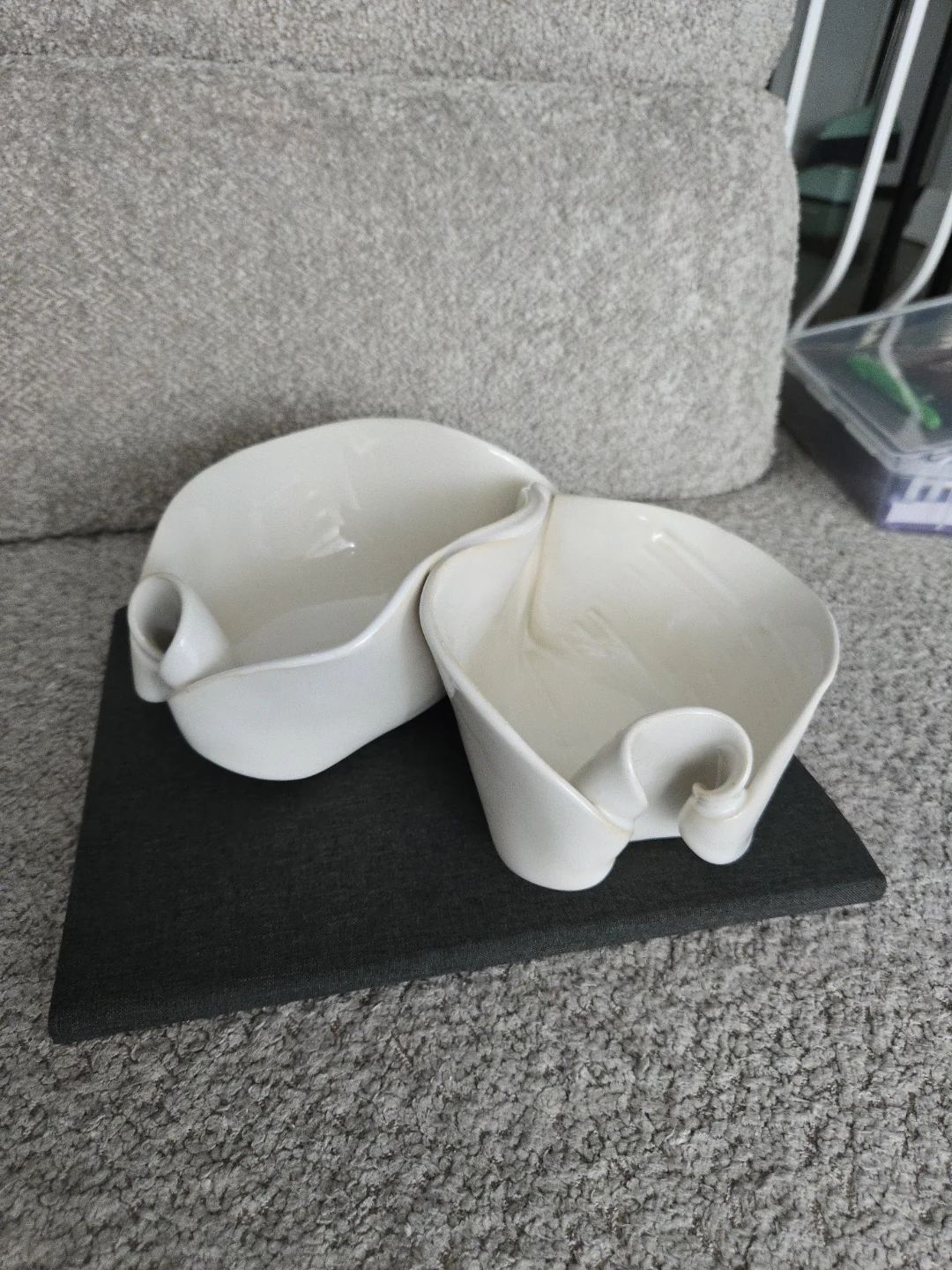 Hilborn ceramic double bowl cream - photo 2