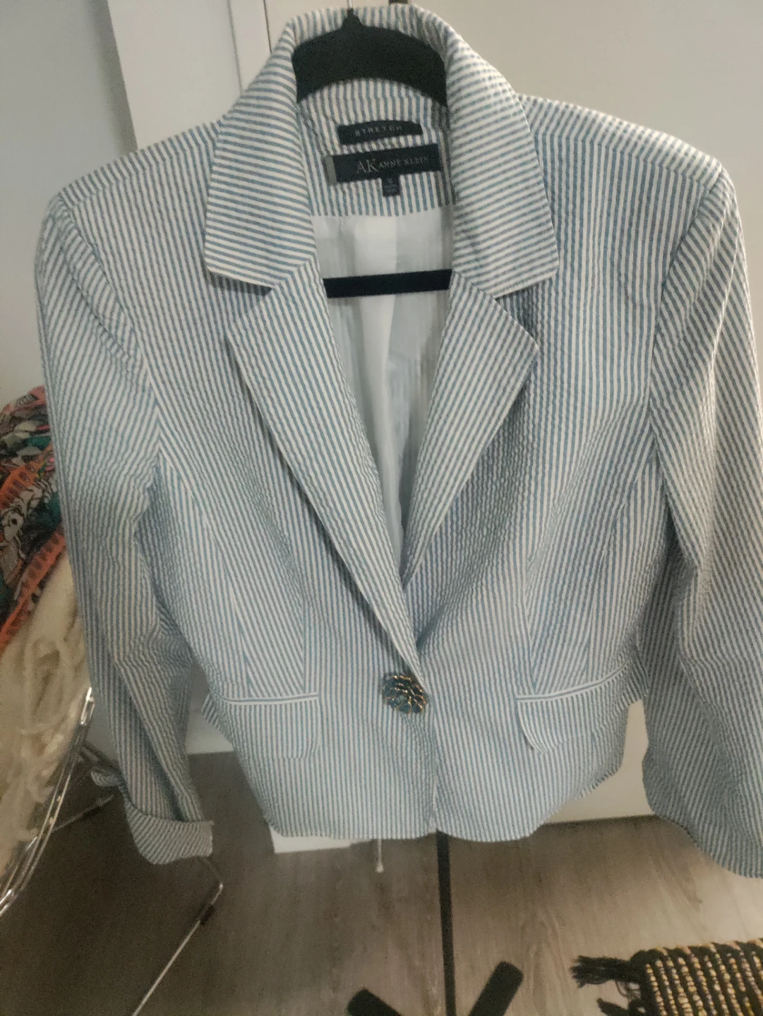 Anne Klein Seersucker Blazer - photo 2