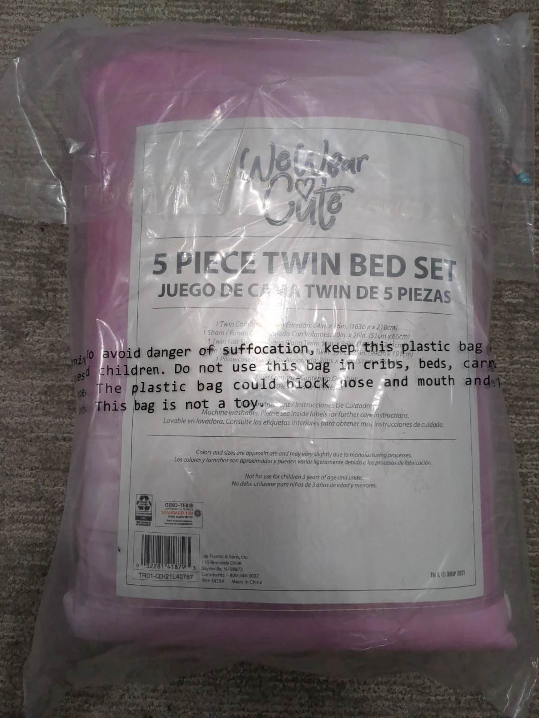 We'll Bear Cute 5 Piece Twin Bed Set