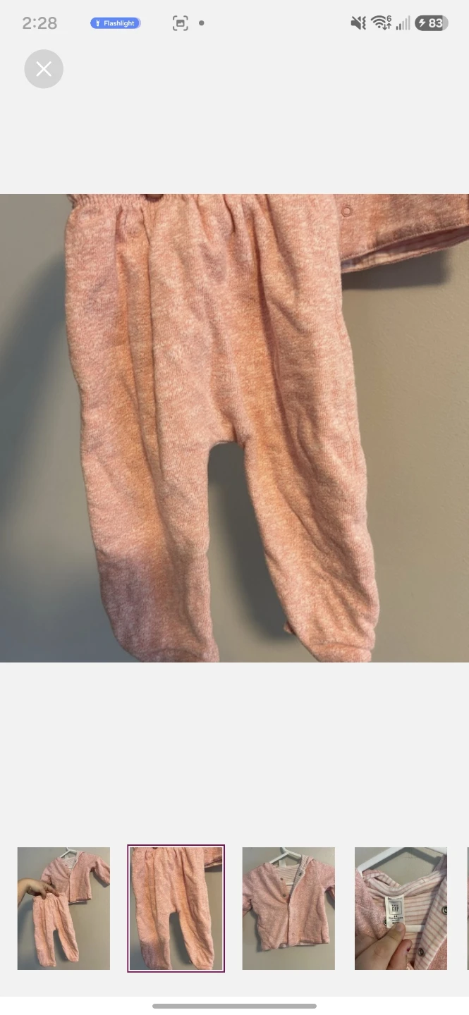 Baby GAP Pink Reversible 2-Piece Set 3-6 Months - photo 2