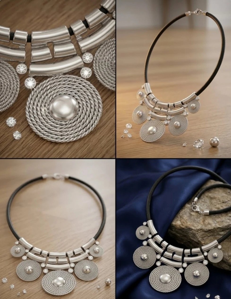 Silver-Tone Statement Necklace - photo 2