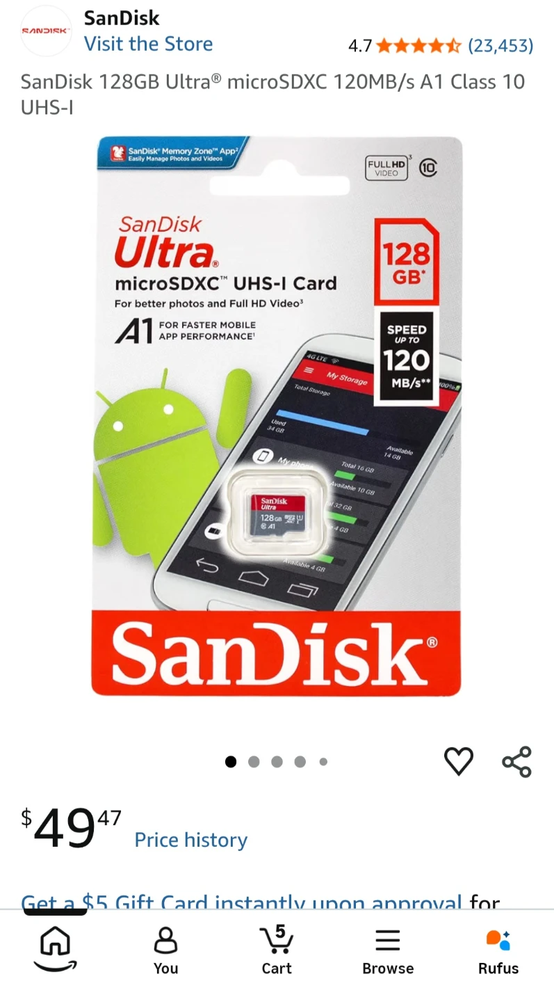 SanDisk 128GB Ultra microSDXC UHS-I Card - photo 3