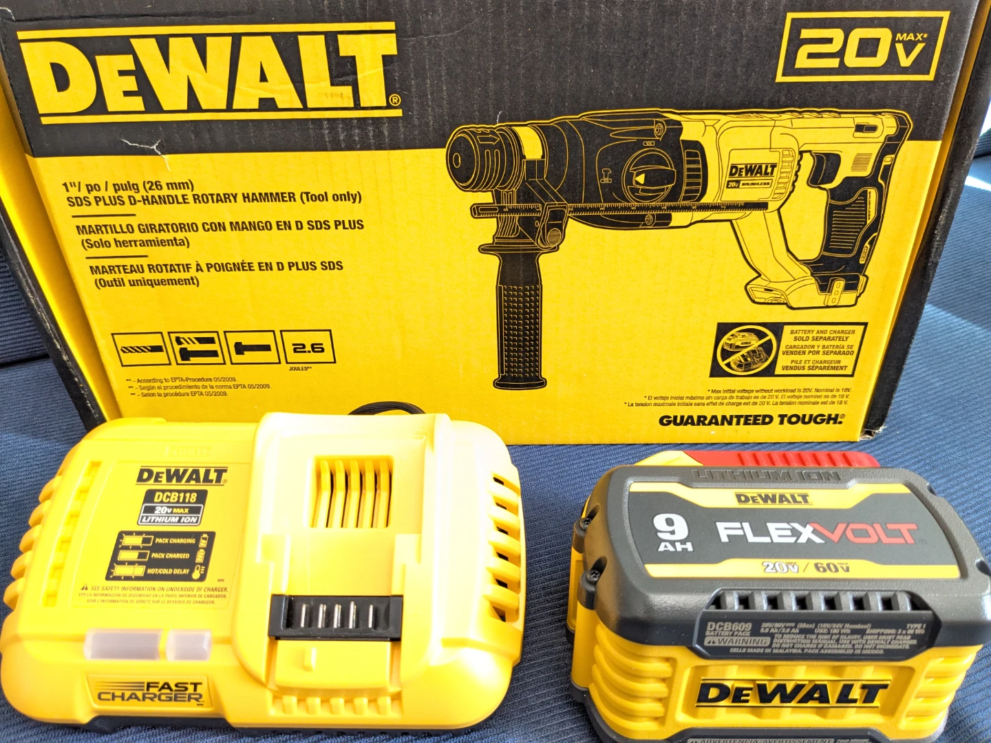 20V Max DeWalt 1" SDS-PLUS Rotary Hammer Drill Combo