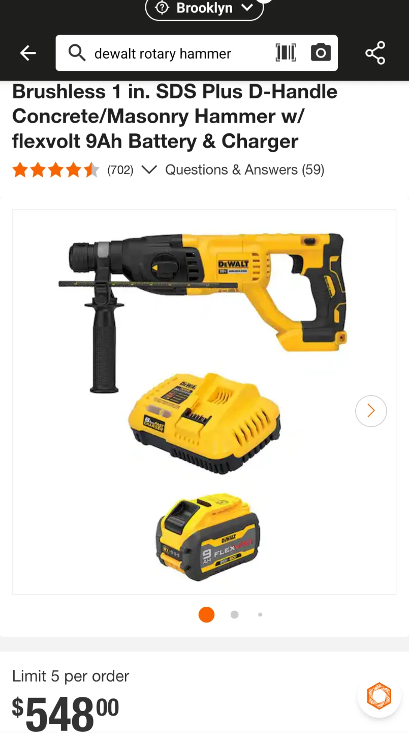 20V Max DeWalt 1" SDS-PLUS Rotary Hammer Drill Combo - photo 2