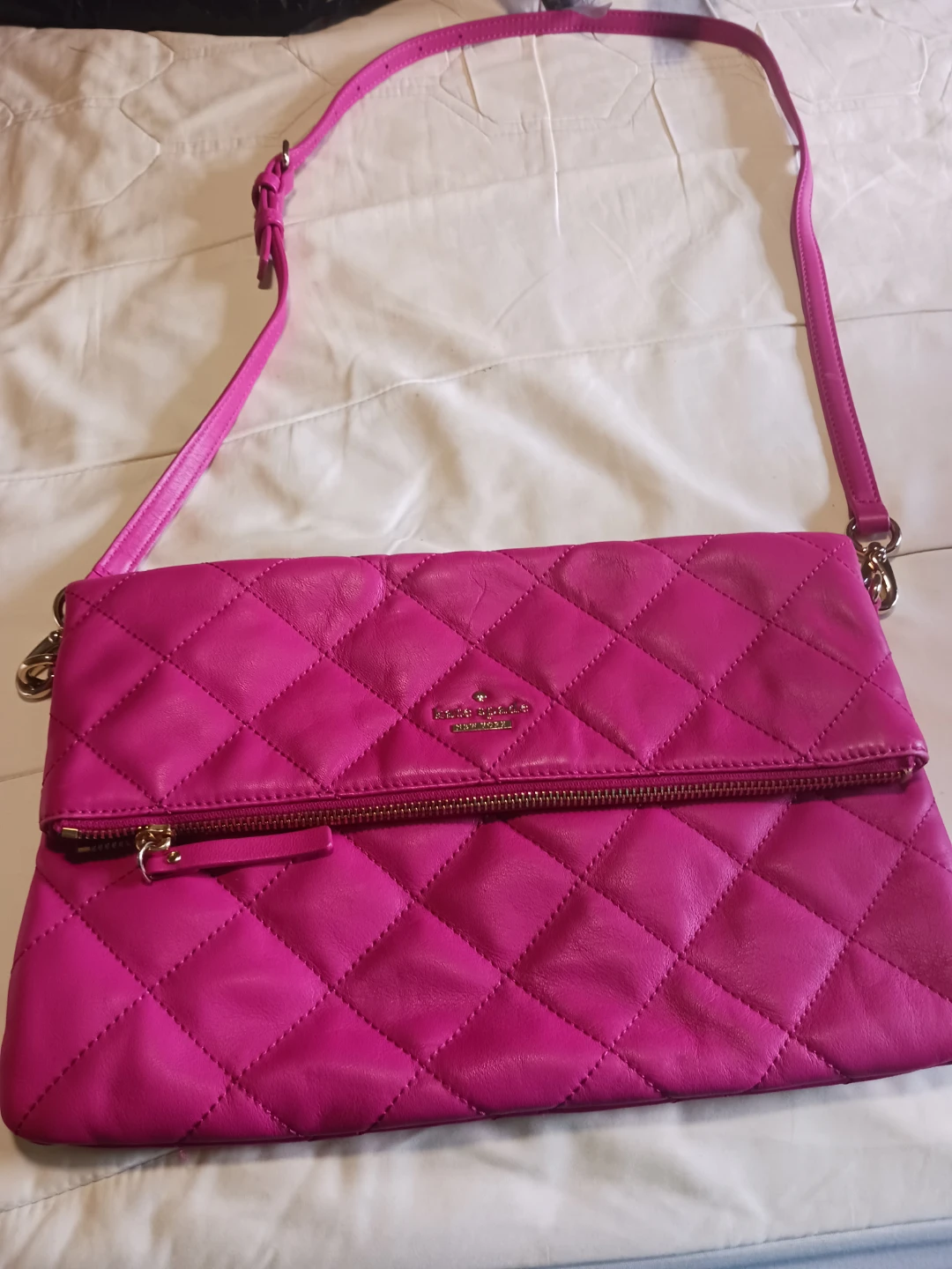 Kate Spade Quilted Pink Clutch/Crossbody Bag