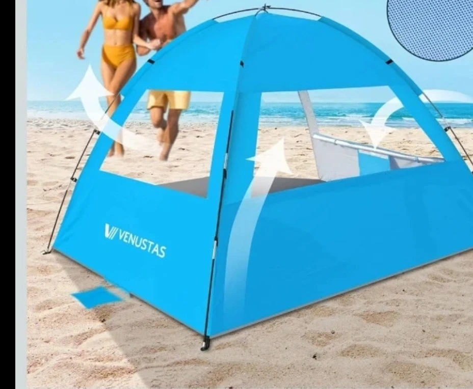New VENUSTAS 4- 5 Person Beach Tent