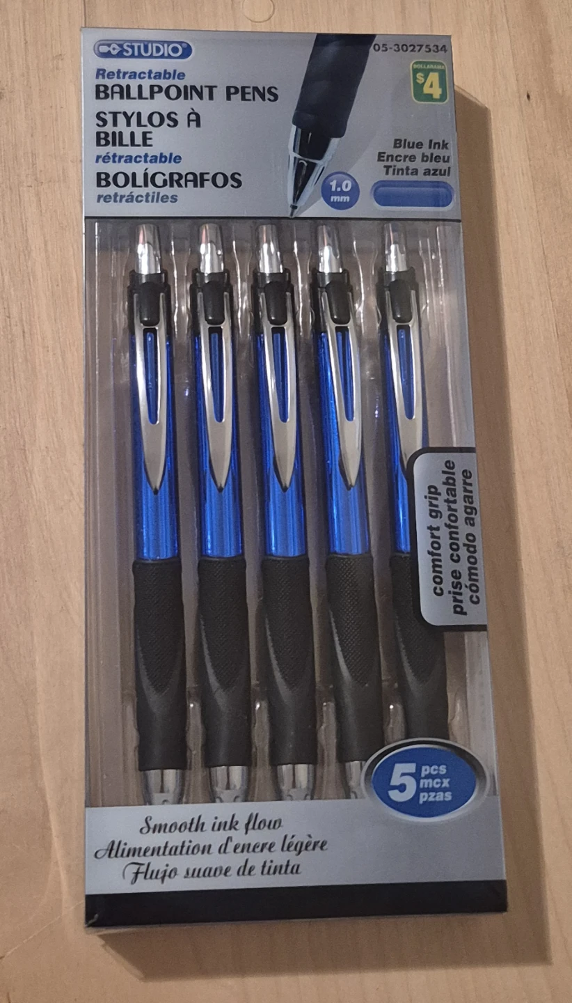 BNIB)2 Items,Satin Sleep Mask with Earp/Blue 5 Pk Pens - photo 2