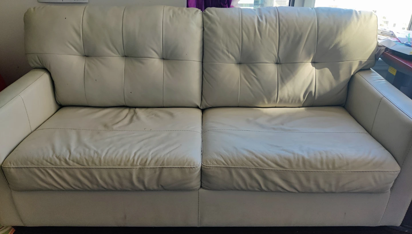 White Leather Sofa Bed