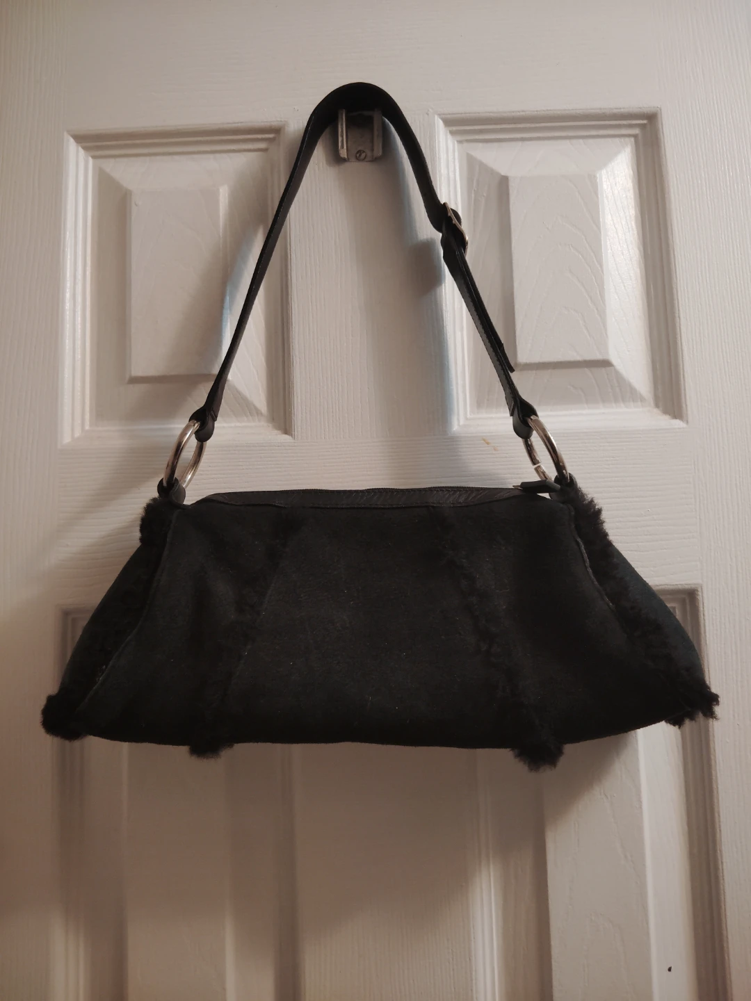 Authentic Vintage Y2K UGG Australia Black Suede & Shearling Bag - photo 2