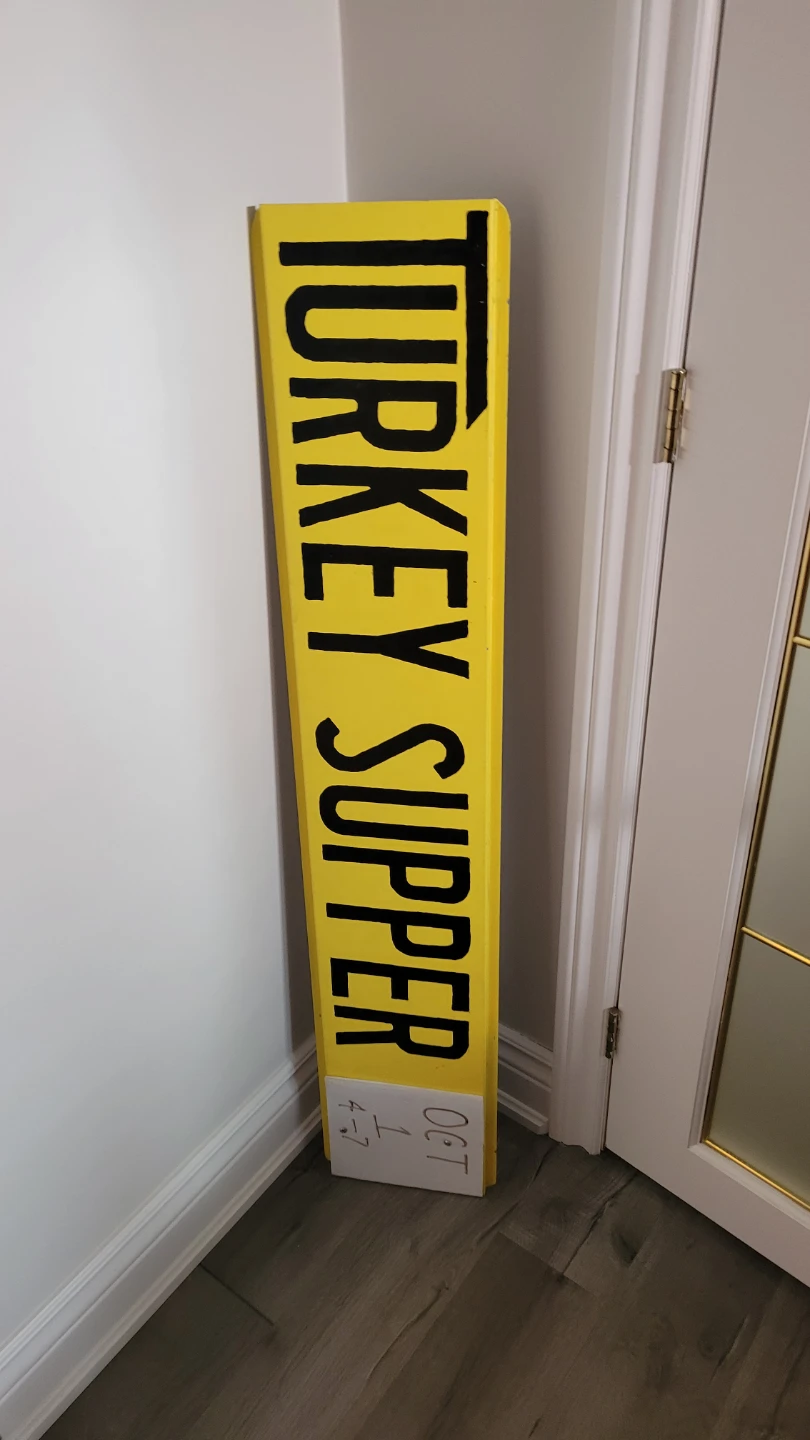 Handmade Turkey Supper Sign