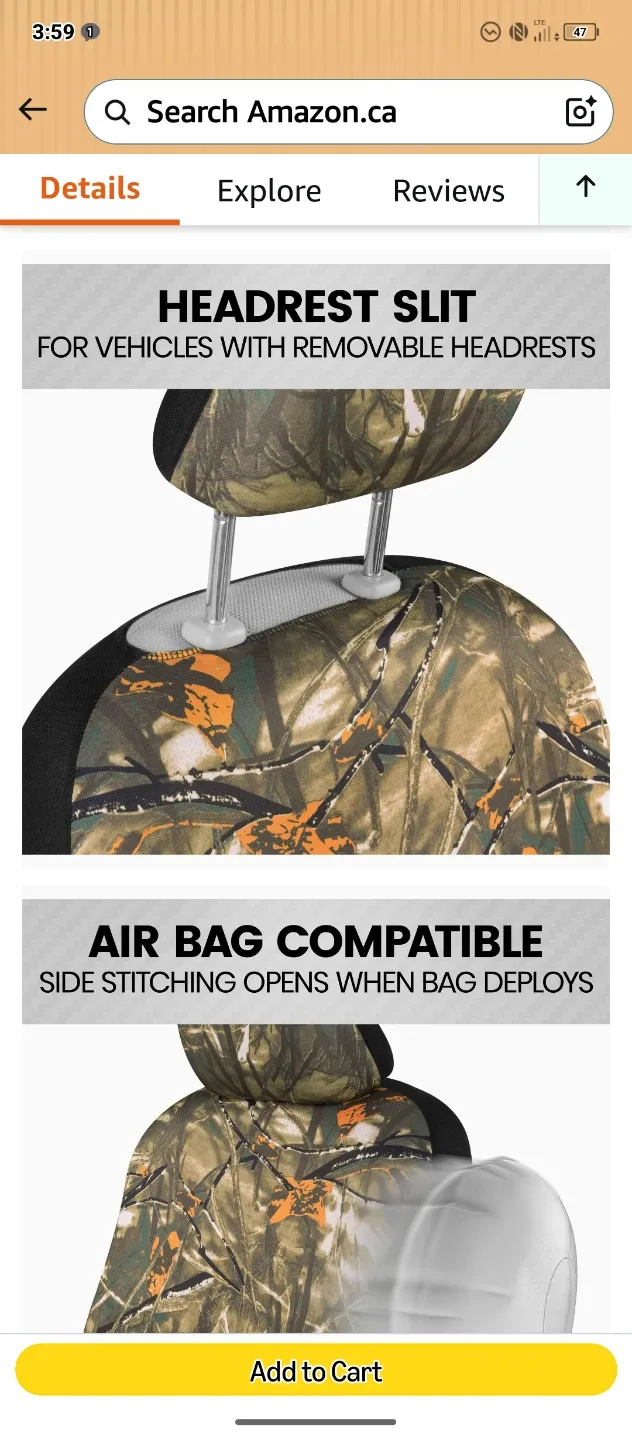 BDK Auto SC-5712 Camo Seat Cover Set - photo 3