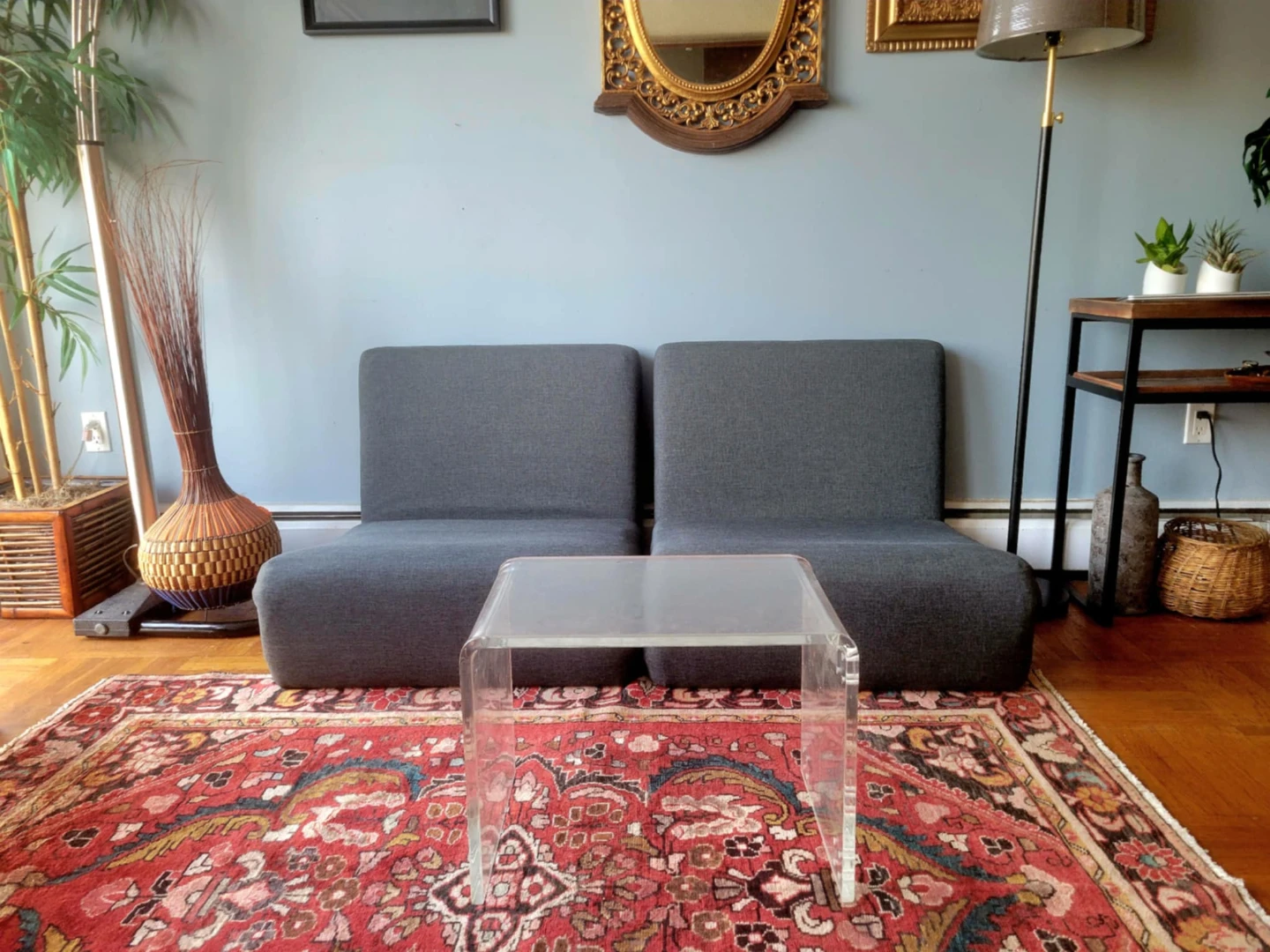 Convertible Grey Two Piece Sleeper Sofa/Chairs - photo 3