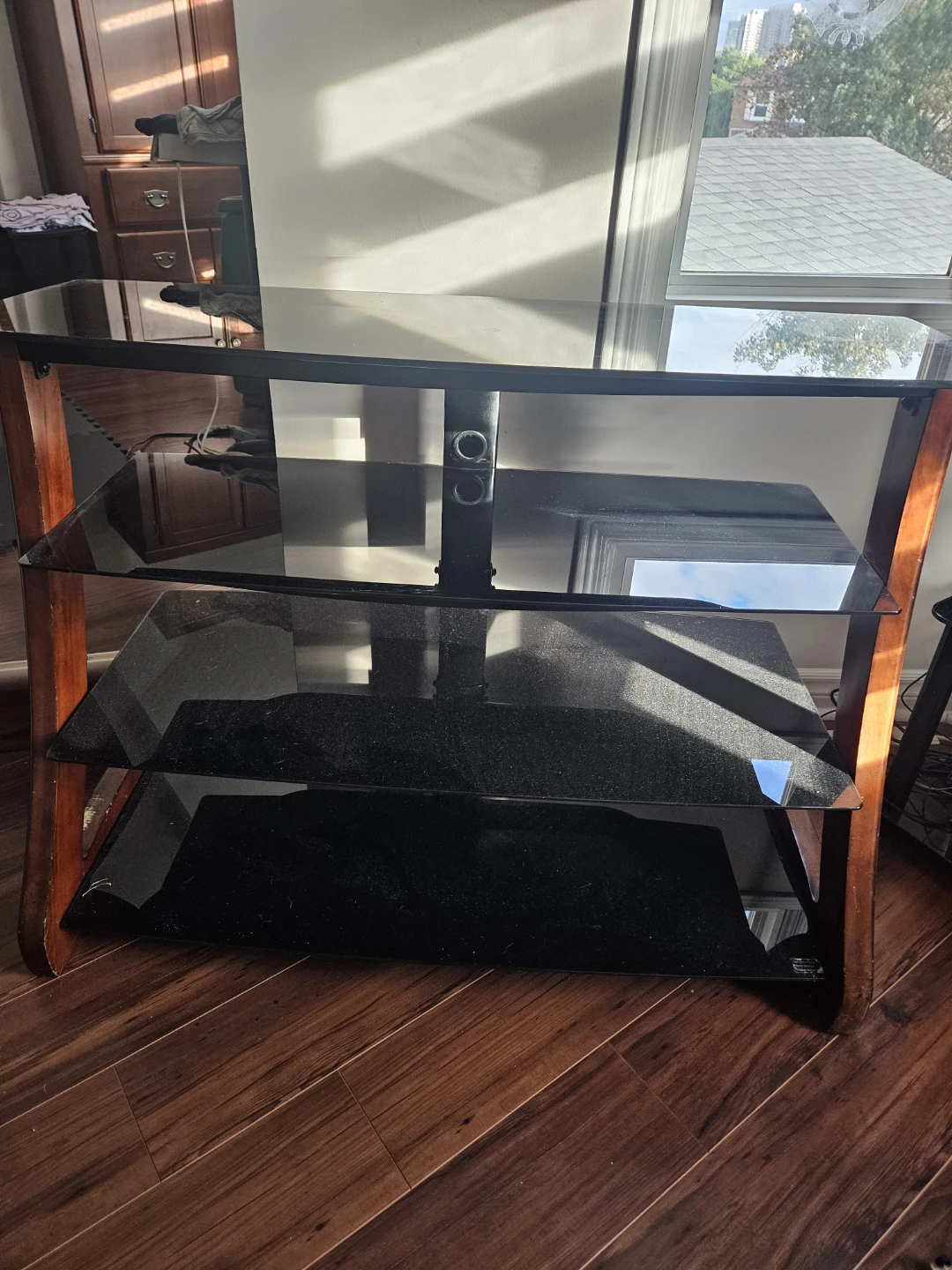 Glass and Wood TV Stand with Mount - photo 3
