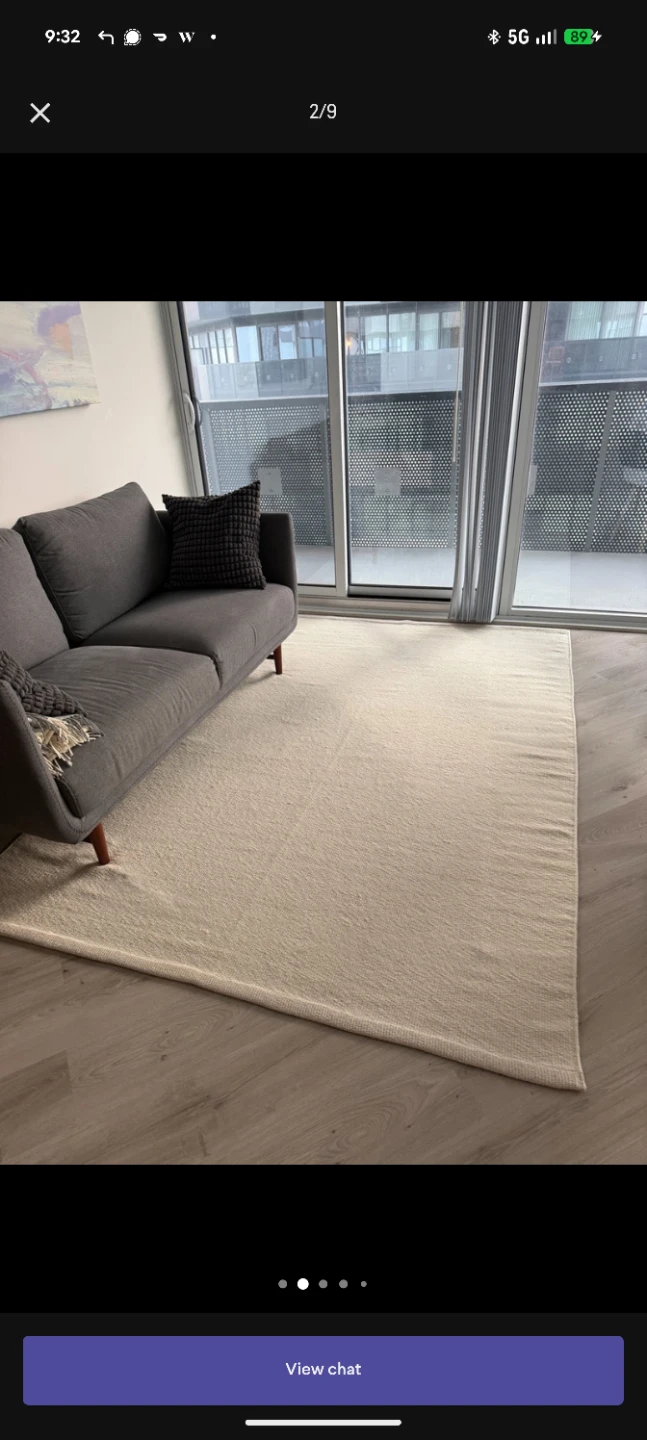 IKEA TIDTABELL Wool Rug 5'7"x7'10" - Like New – $230 retail - photo 3