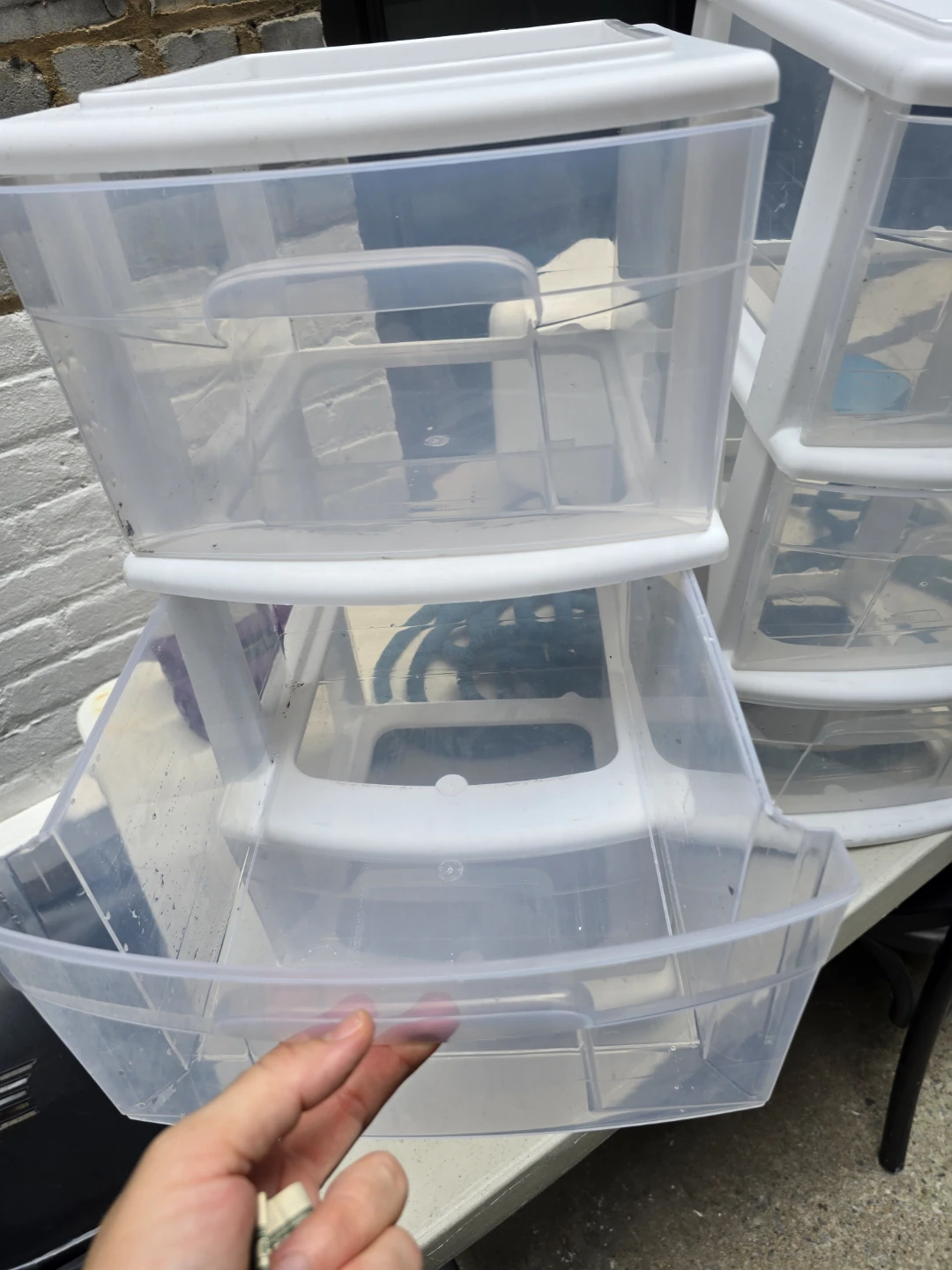 2 Stackable Plastic Drawer Units - photo 3