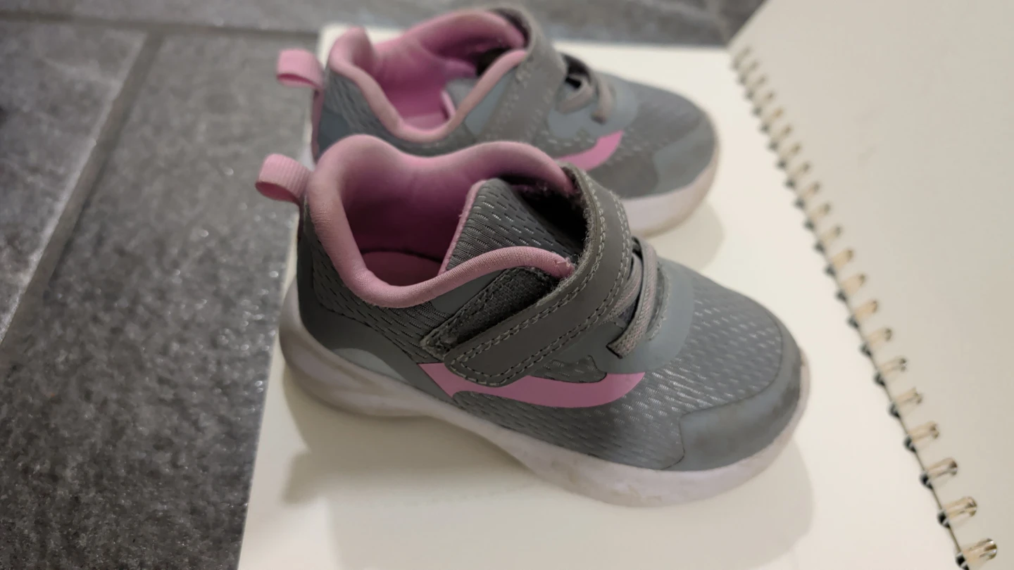 Athletic Works Girls' Grey & Pink Sneakers - photo 2