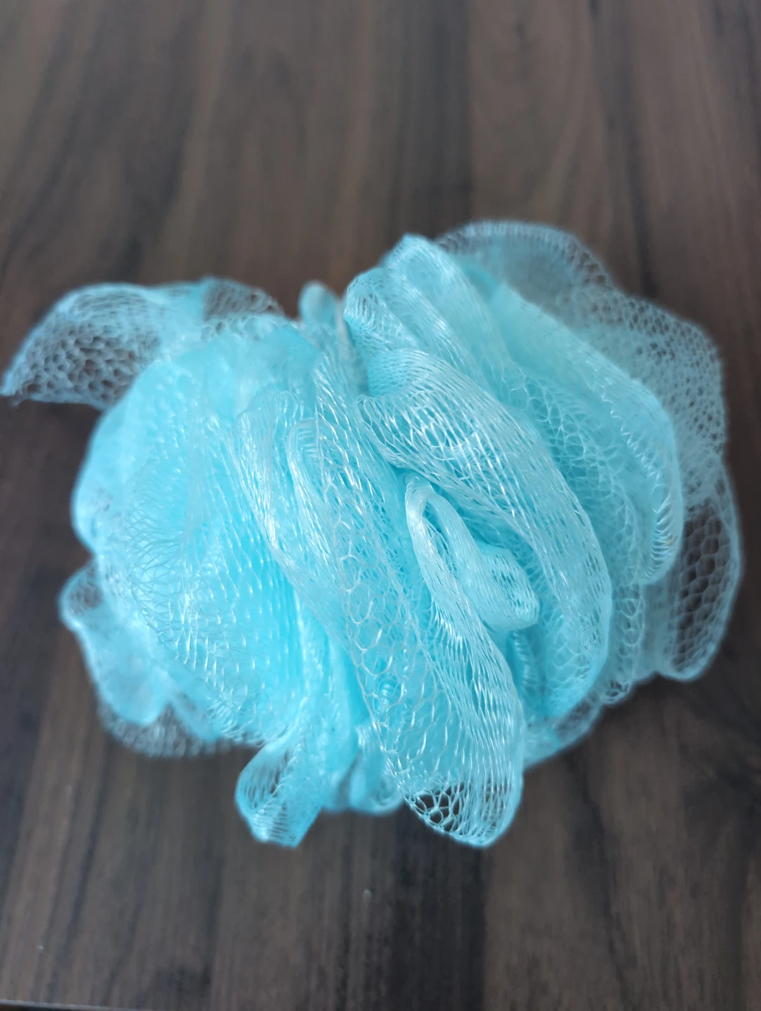 Blue Mesh Bath Pouf