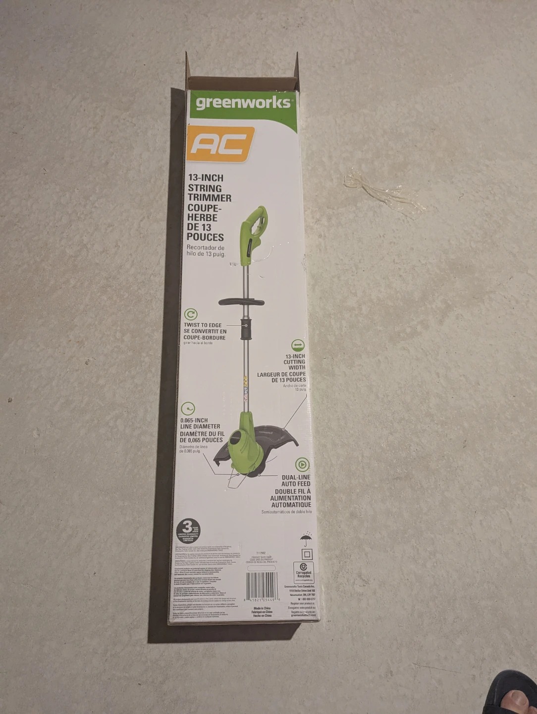 Greenworks 13-Inch AC String Trimmer - photo 2