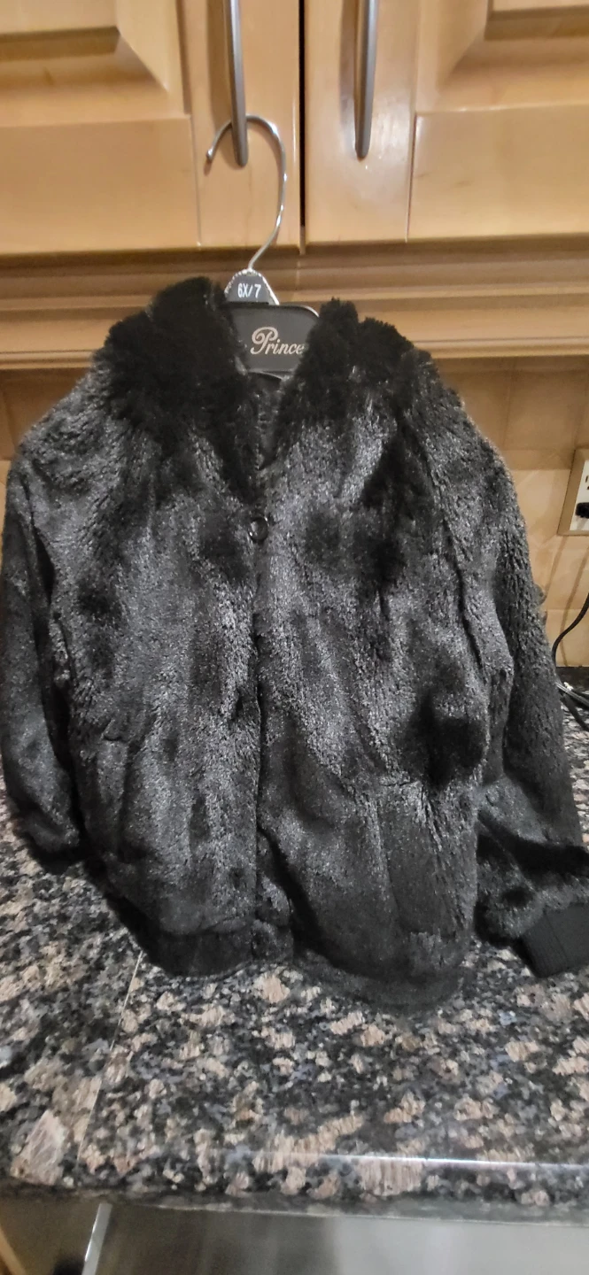 URBAN KIDS Faux Fur Jacket - Black XS/TP