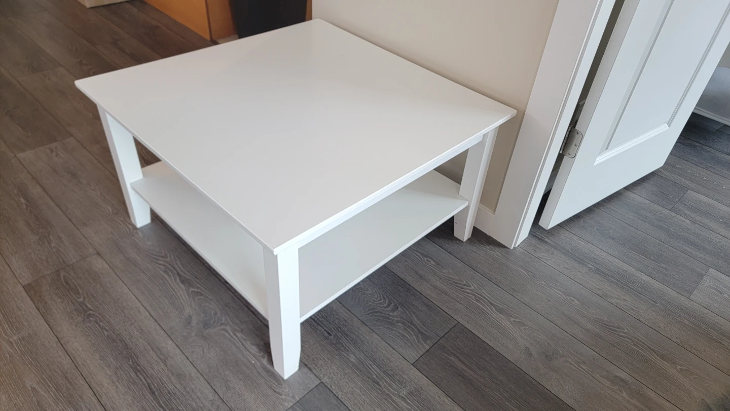 FREE White Coffee Table with Shelf