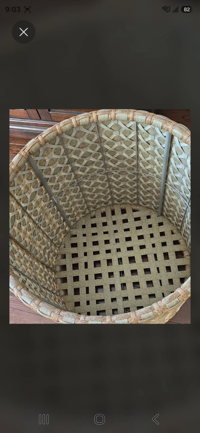 Large Woven Lidded Storage Hamper / Laundry Basket - photo 2