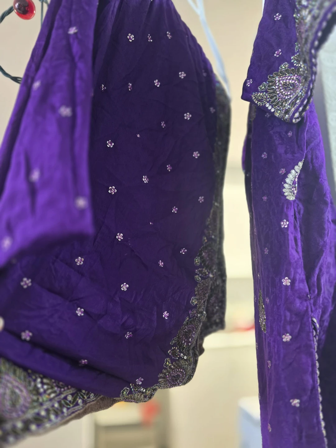 Purple Embroidered Kurti - photo 5