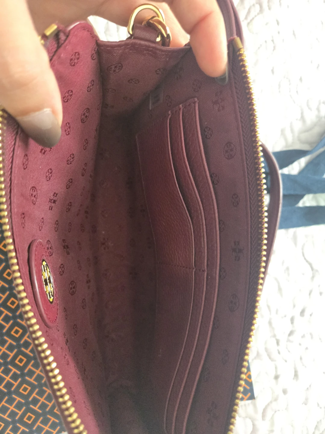 Tory Burch Burgundy Leather Crossbody Wallet - photo 2