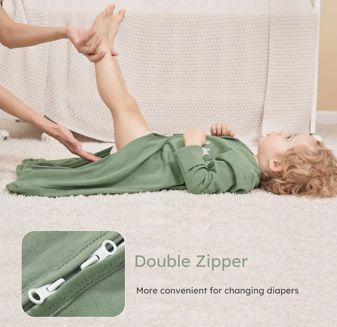 Yoofoss Sleep Sack 100% Cotton Baby Wearable Blanket 2 Sets - photo 4
