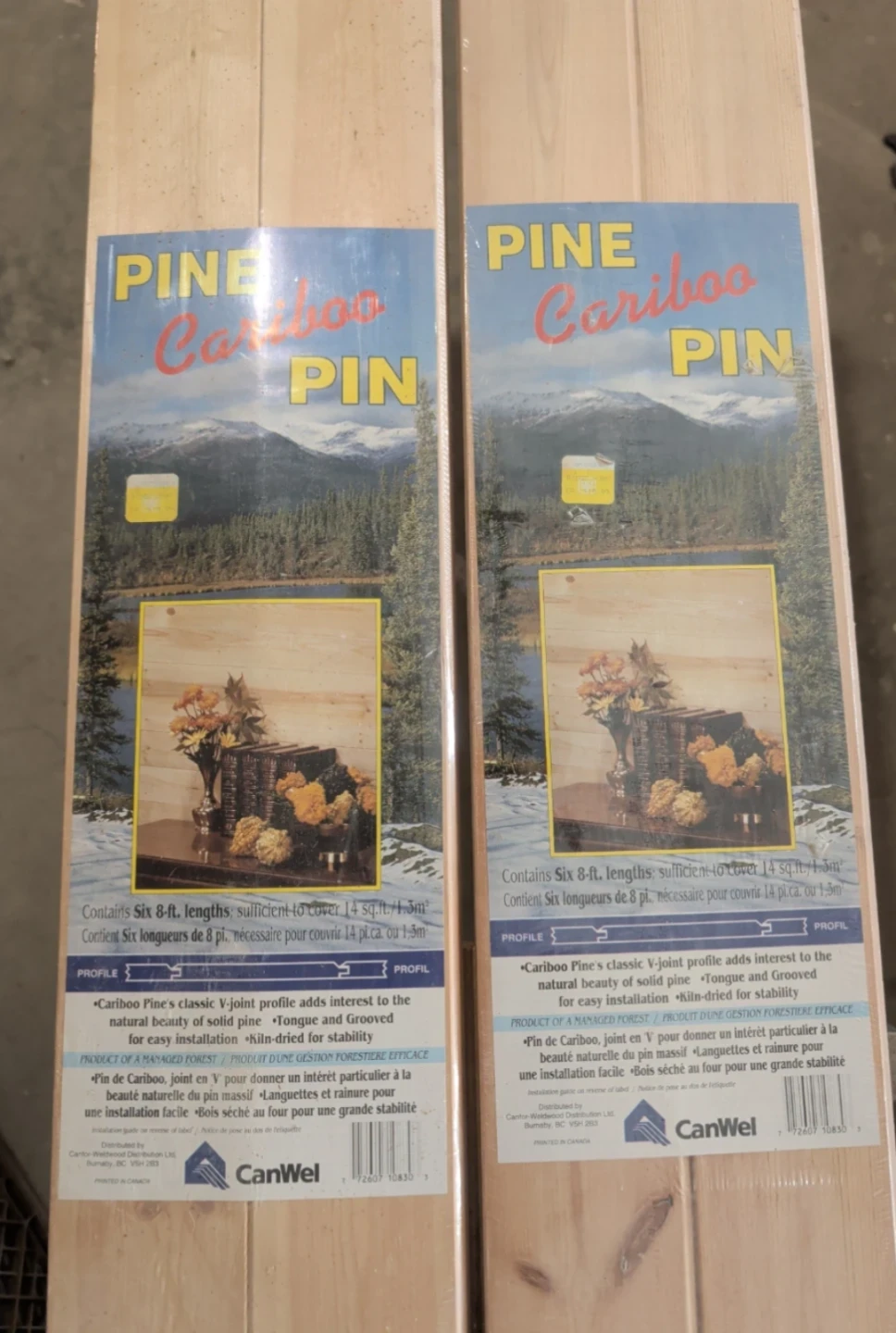 New Old Stock Cariboo Pine V-Joint Panelling (2 Packs Available)