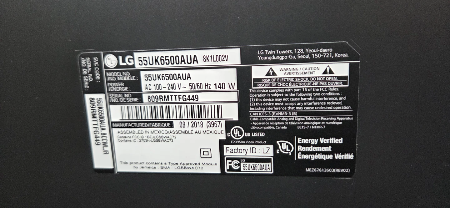 LG smart TV 55" UHD 4K  55UK6500AUA - photo 3