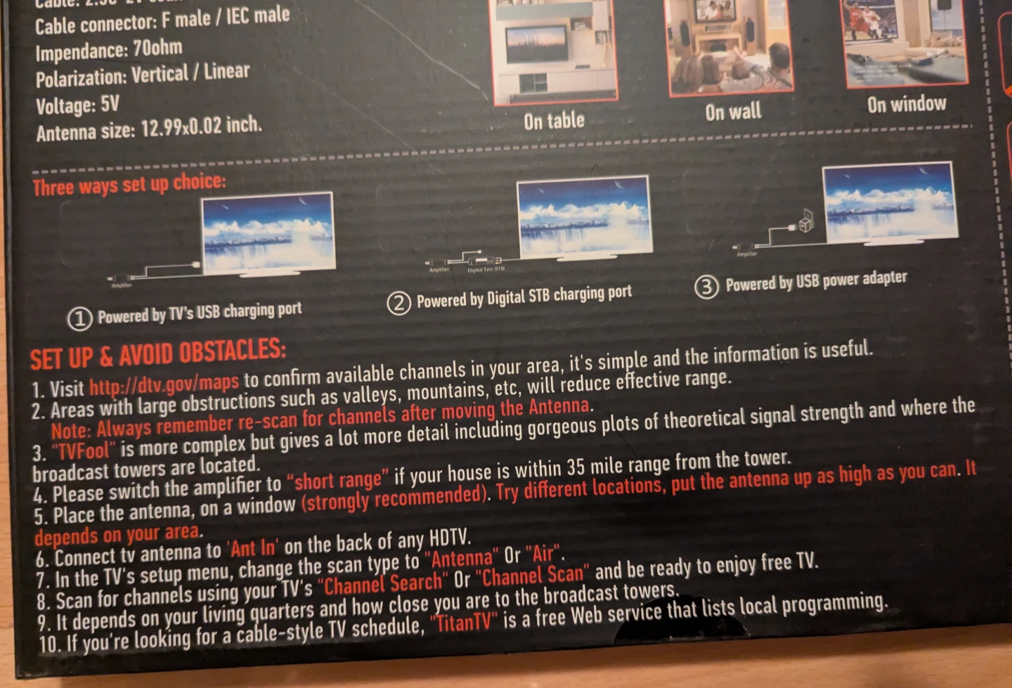 NEW Amplified HD Digital TV Antenna  Get OTA free channels - photo 3
