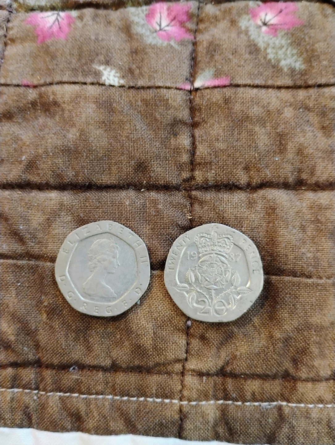Two British 20 Pence Coins