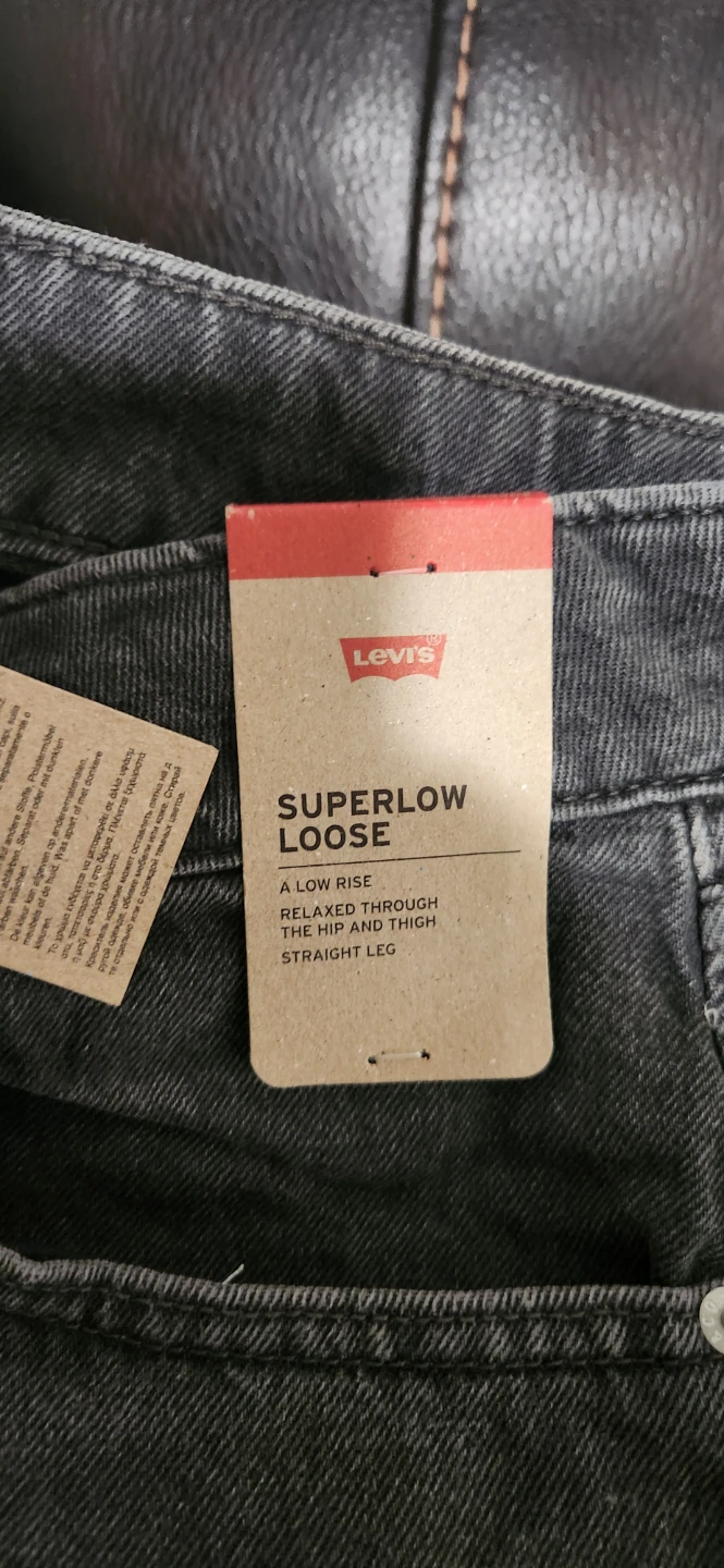 Women pants Levi's Superlow Loose Jeans Black 30x32 - photo 2