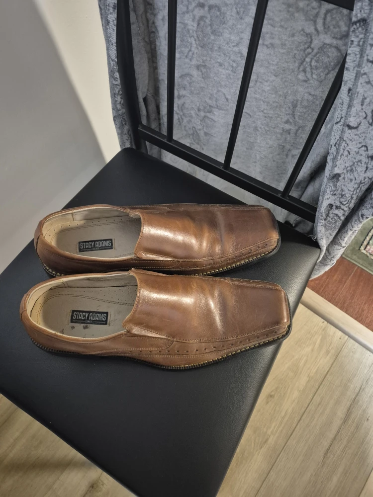Stacy Adams Brown Leather Slip-On Shoes - photo 2