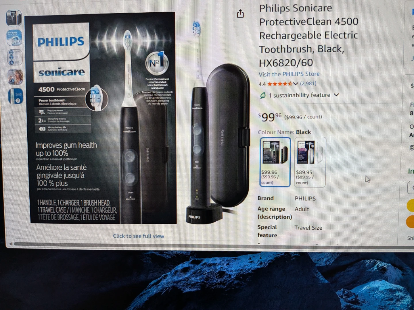 Philips Sonicare 4500 ProtectiveClean Rechargeable Toothbrush