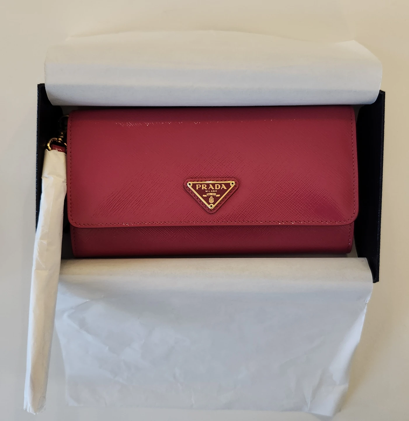 Prada Pink Patent Leather Wallet
