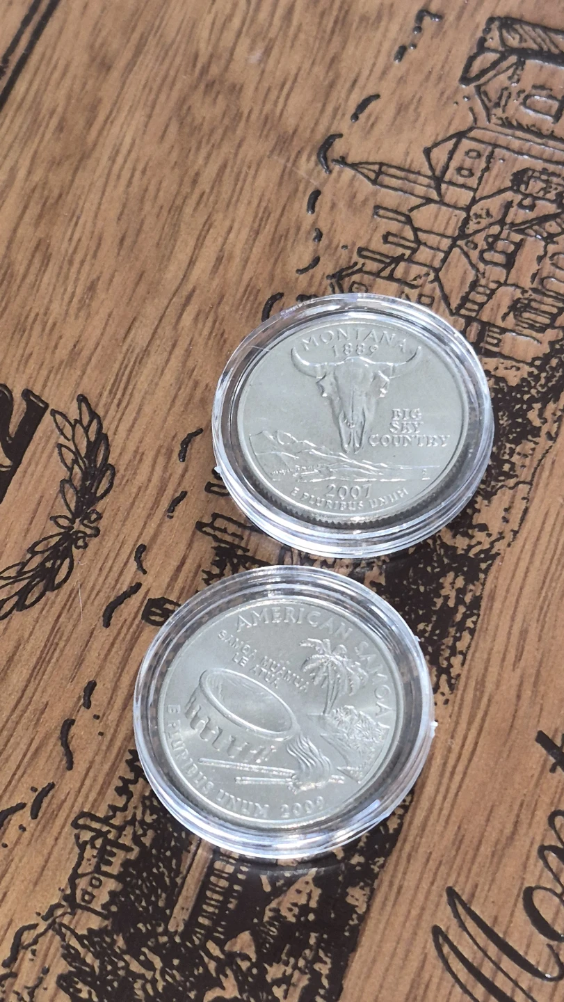 2 United States Quarters - Montana 2007 & Utah 2002