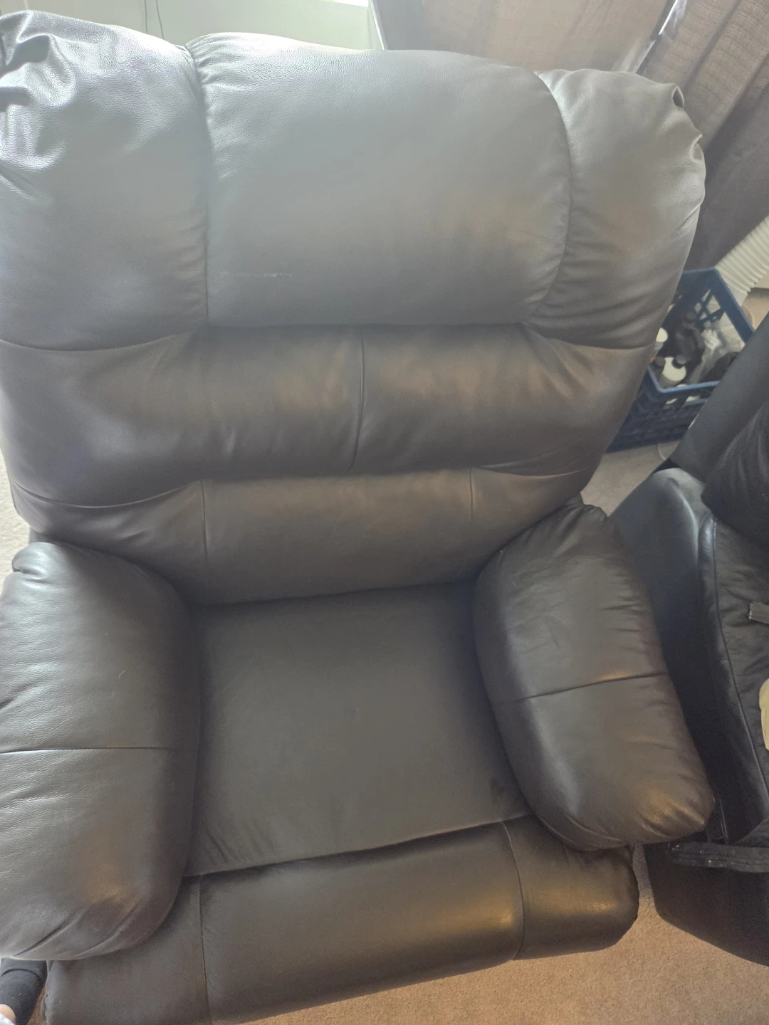 Brown Faux Leather Recliner Chair