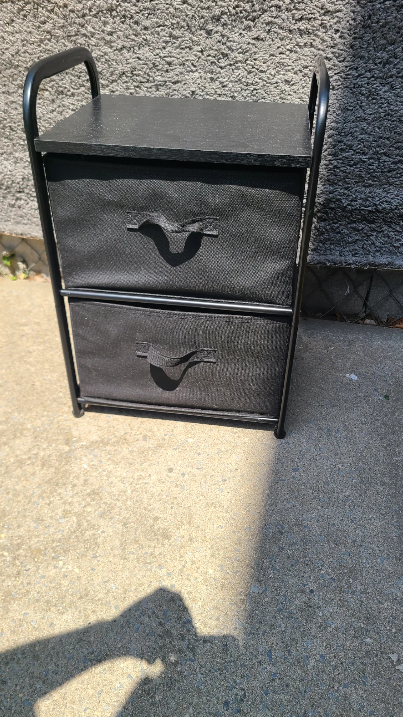 Black 2-Drawer Storage Unit - photo 2