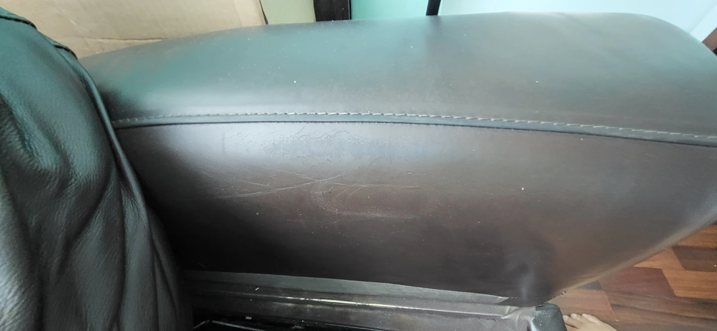 Dark Brown Genuine Leather Sofa Bed - photo 3