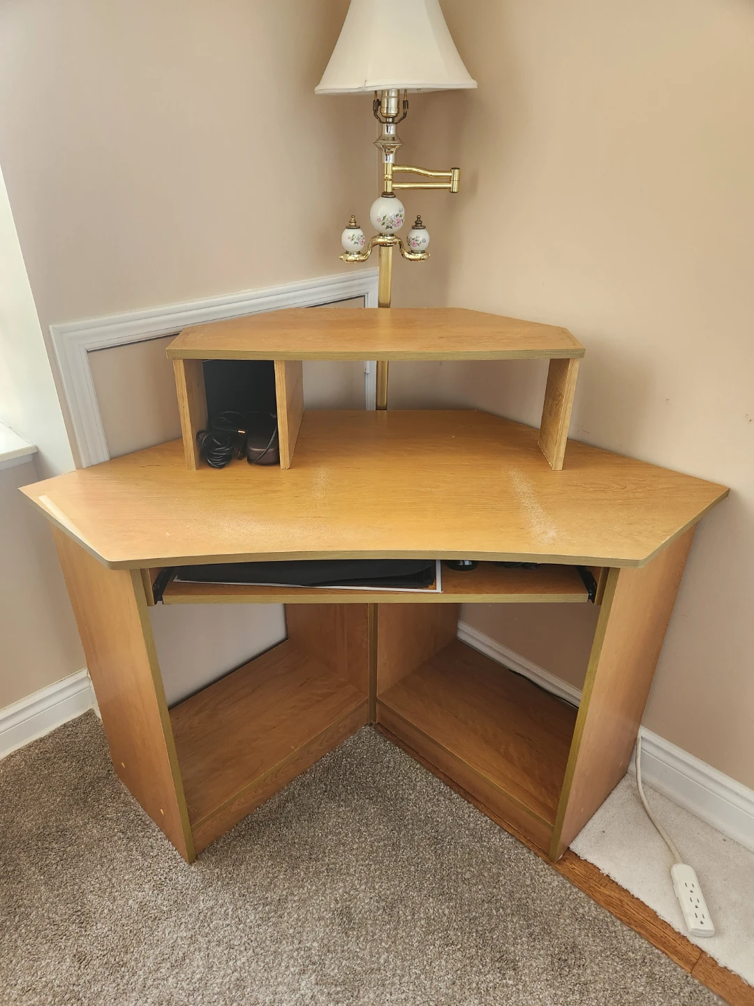 Corner wall desk