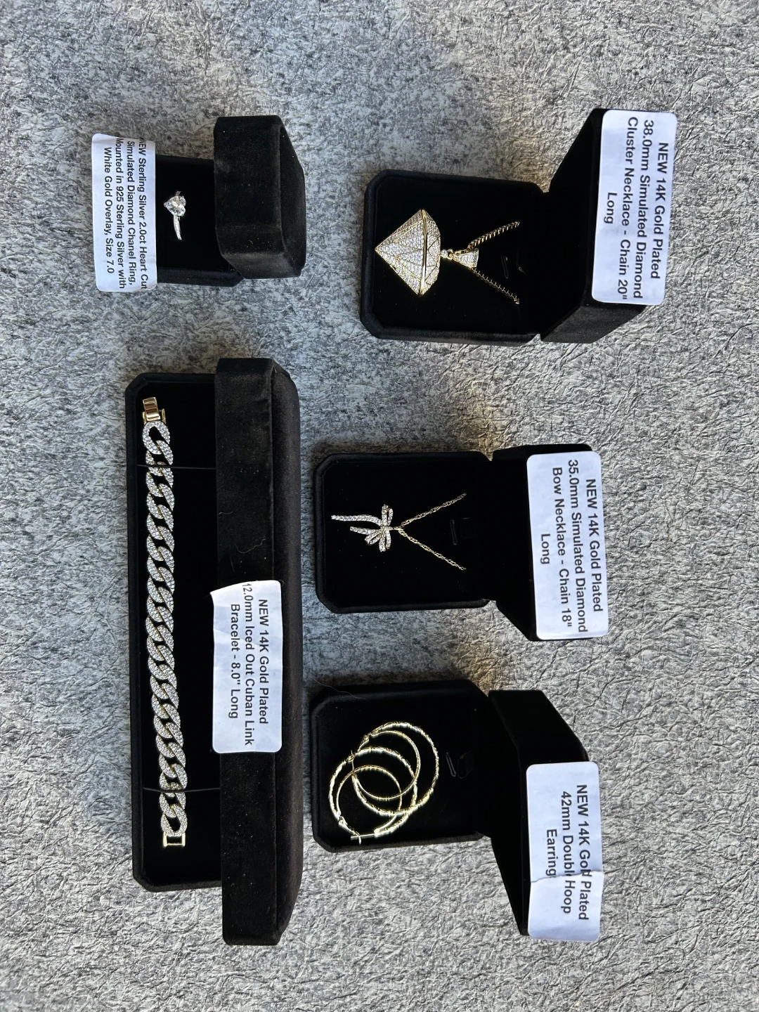 NEW 14K Gold Plated Jewelry Set