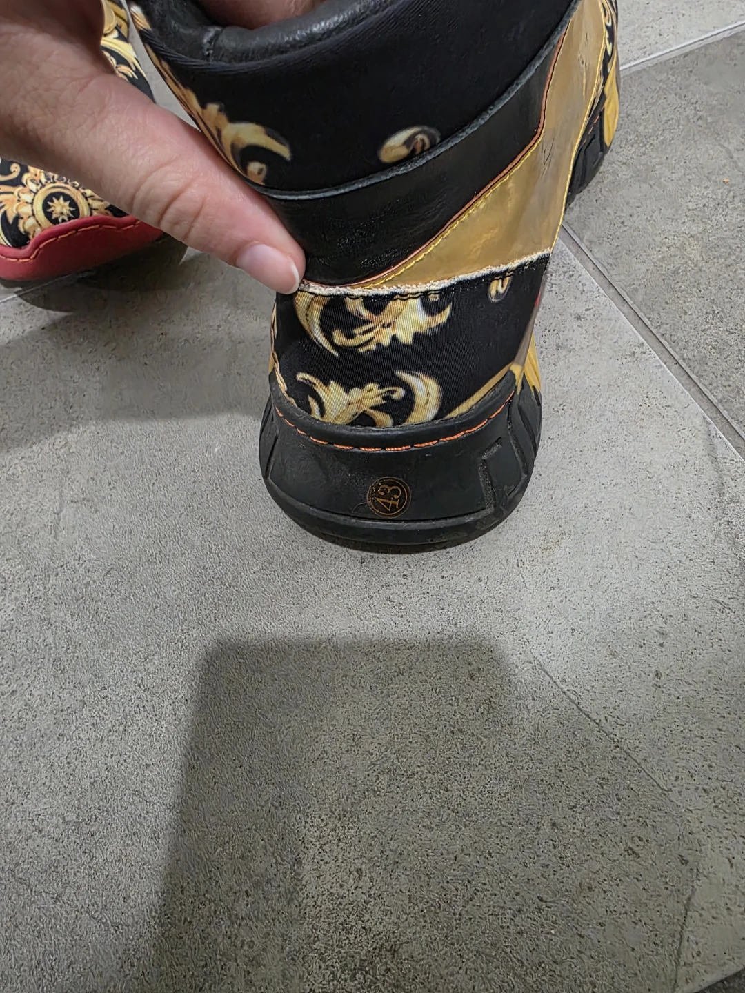 Versace Medusa Print Boots Size 43