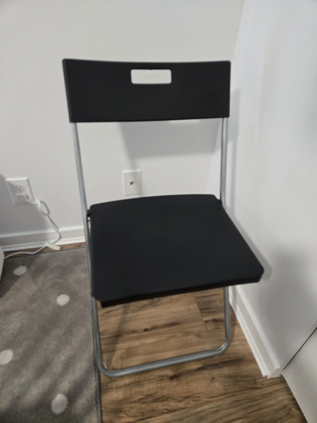IKEA Black Folding Chair - photo 3