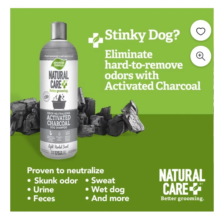 Natural Care Activated Charcoal Dog Shampoo - Odor Neutralizing