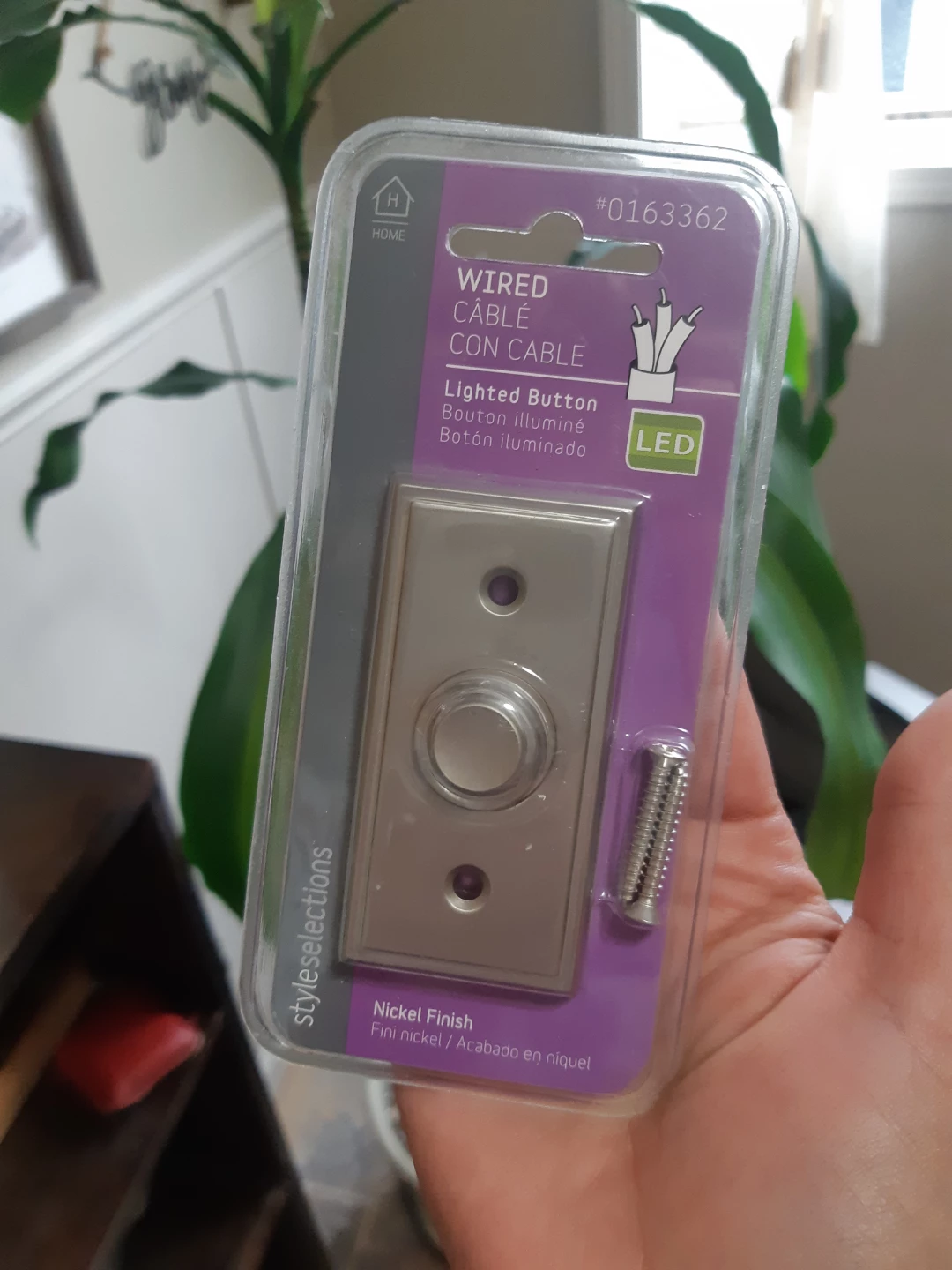 Style Selections Wired LED Lighted Doorbell Button