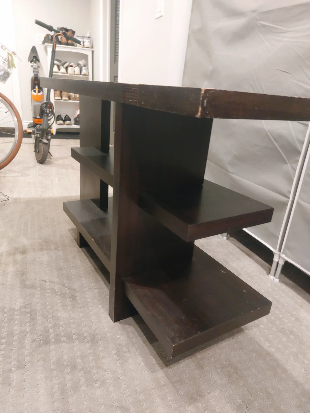 Dark Wood 3-Tier Shelf Unit - photo 4