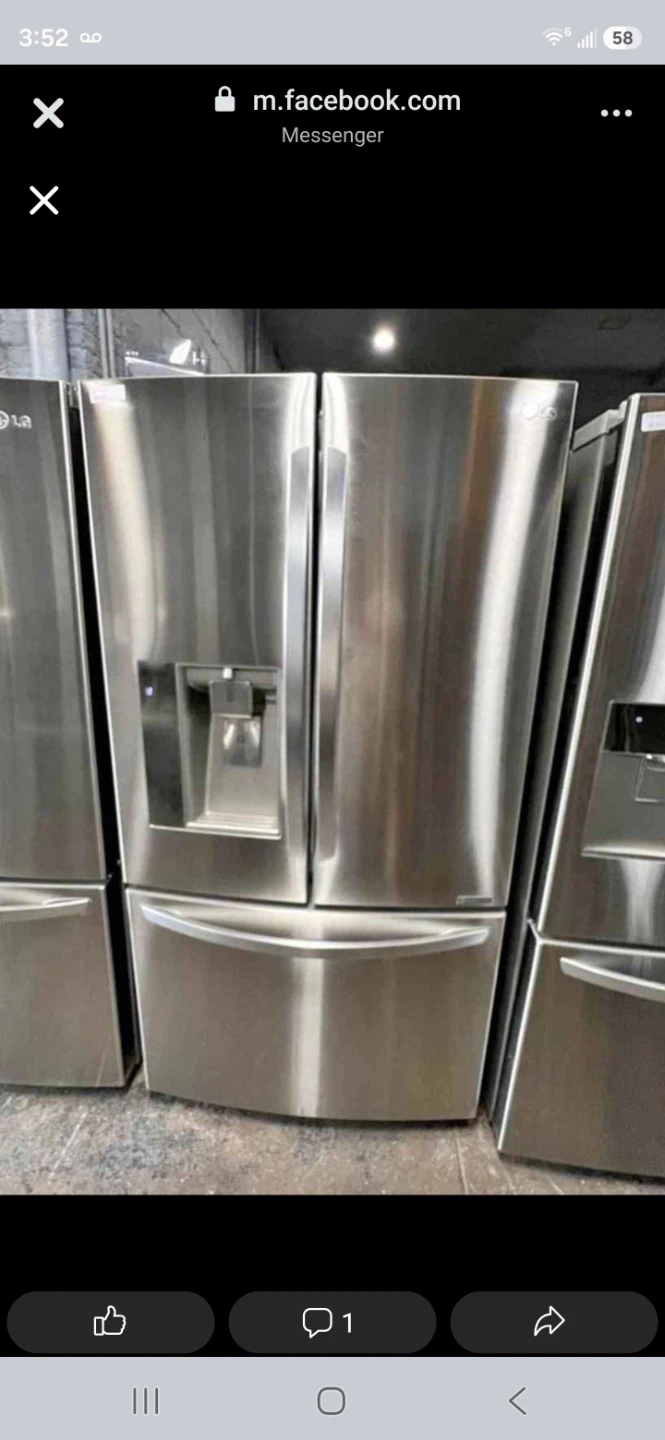 LG 36in wide Stainless steel french door refrigerator