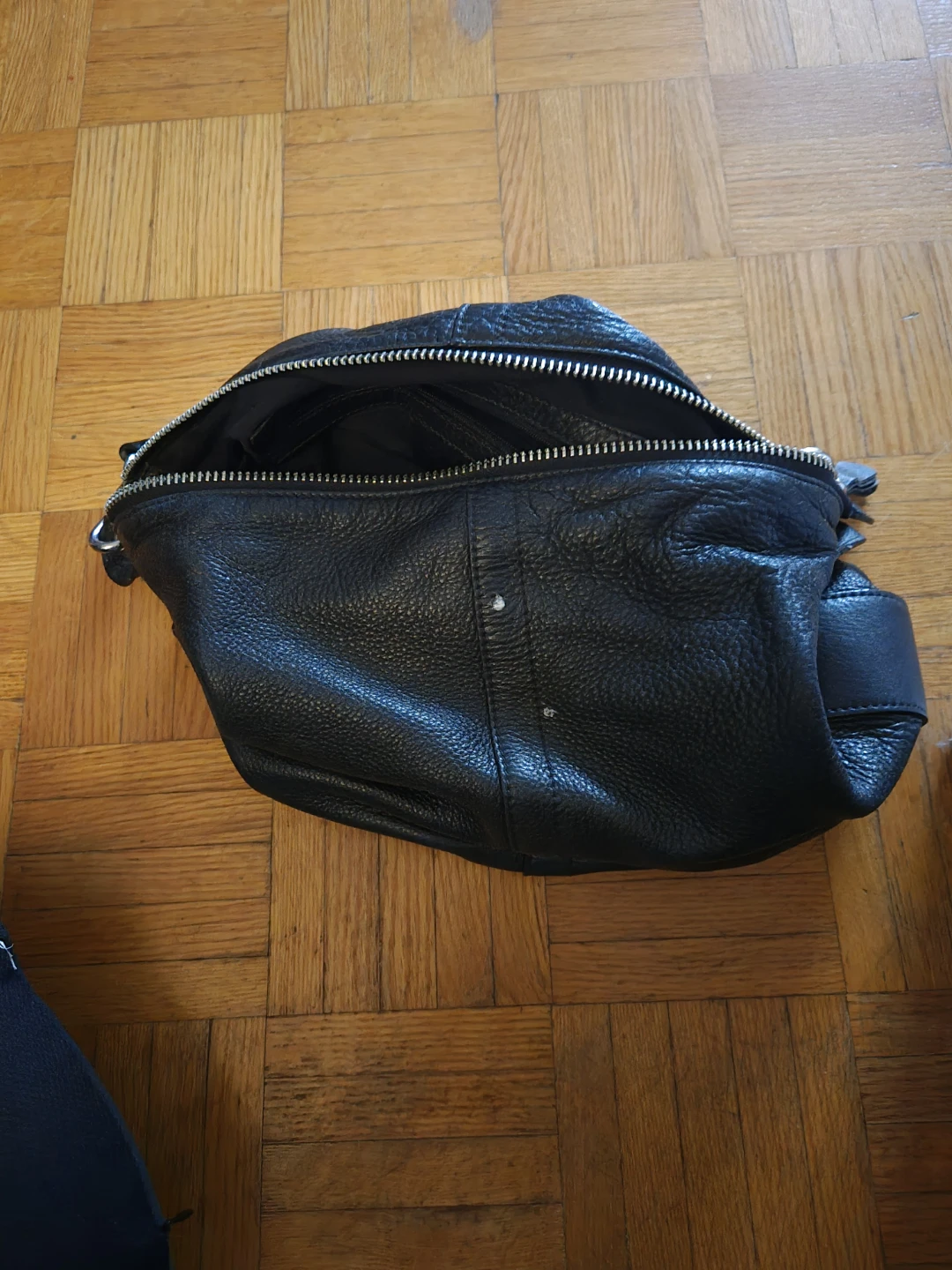 Black Leather Shoulder Bag - photo 2